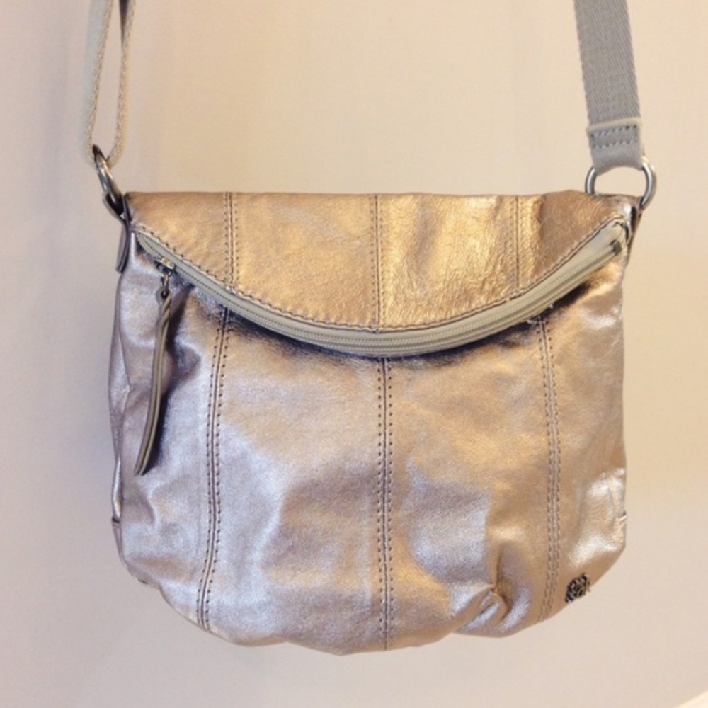 The Sak Silver Leather Crossbody
